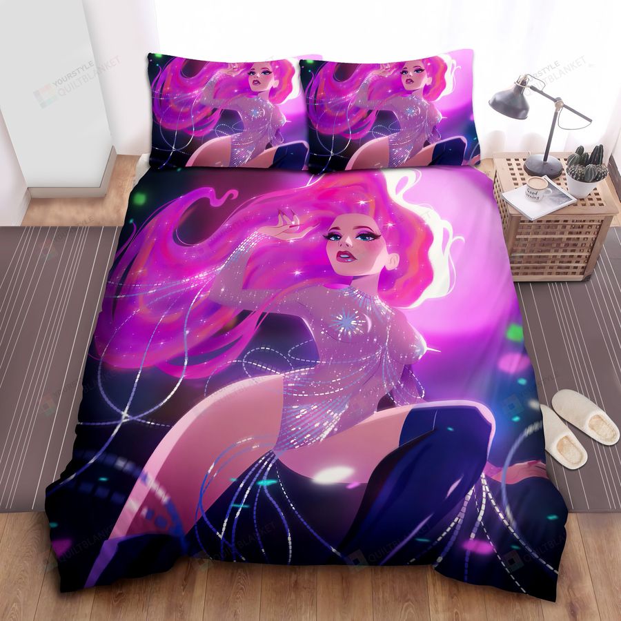 Lady Gaga In Sparkling Outfit Art Bed Sheets Spread Comforter Duvet Cover Bedding Sets