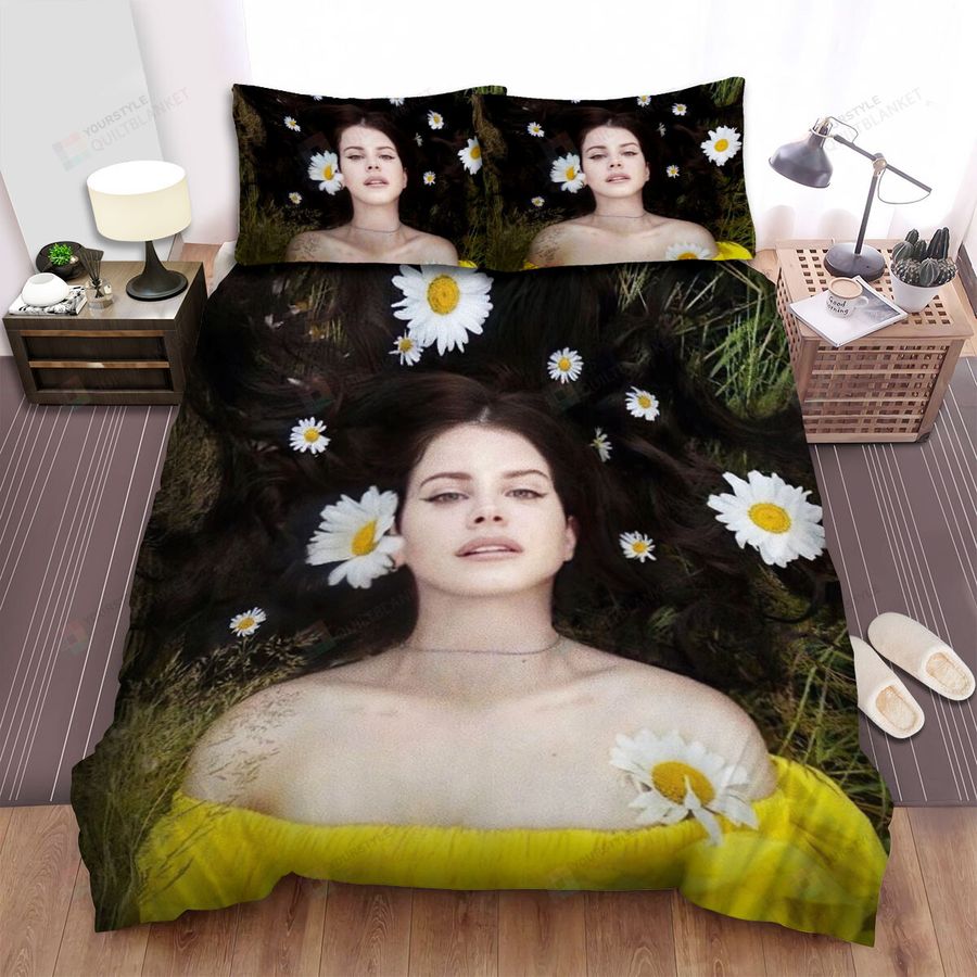 Lana Del Rey & Daisy Flowers Bed Sheets Spread Comforter Duvet Cover Bedding Sets