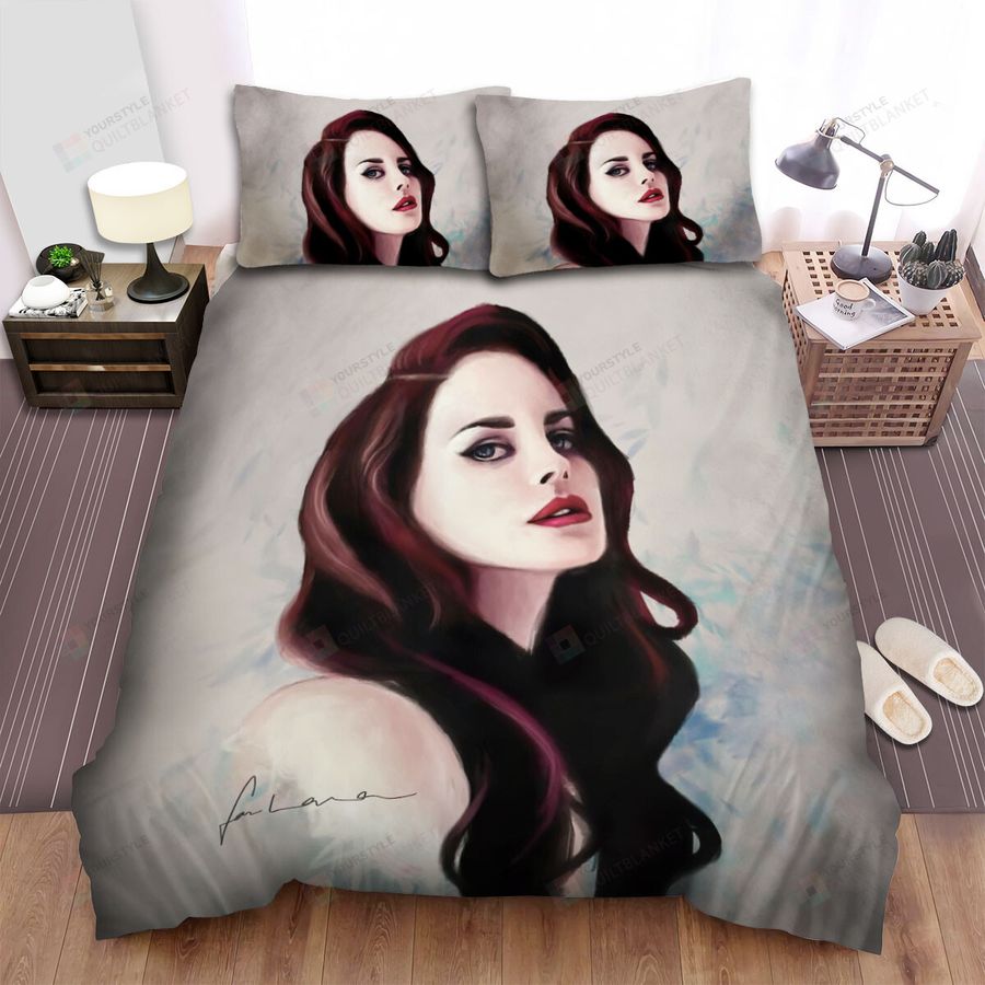 Lana Del Rey Portrait Bed Sheets Spread Comforter Duvet Cover Bedding Sets