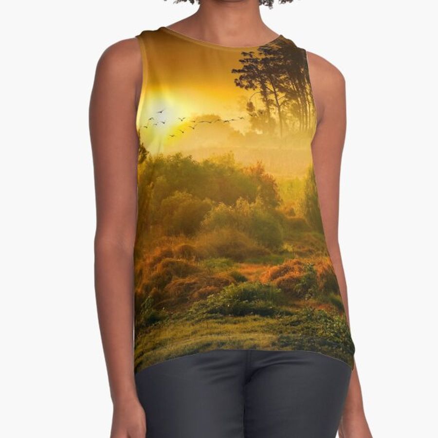 Landscape photo of forest Sleeveless Top
