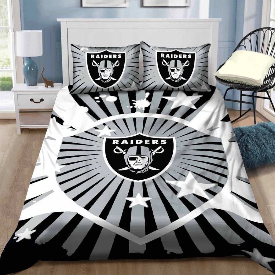Las Vegas Raiders Bedding Set Sleepy Duvet Cover  Pillow Cases
