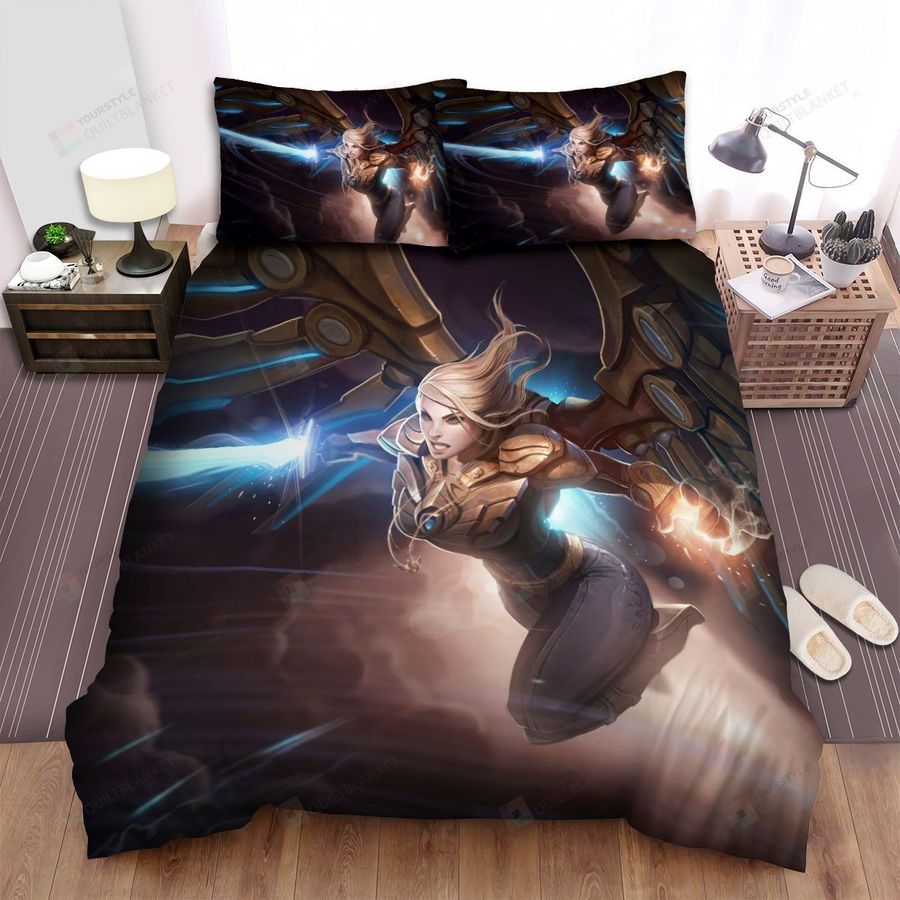 League Of Legends Aether Wing Kayle Classic Splash Art Bed Sheets Spread Duvet Cover Bedding Sets