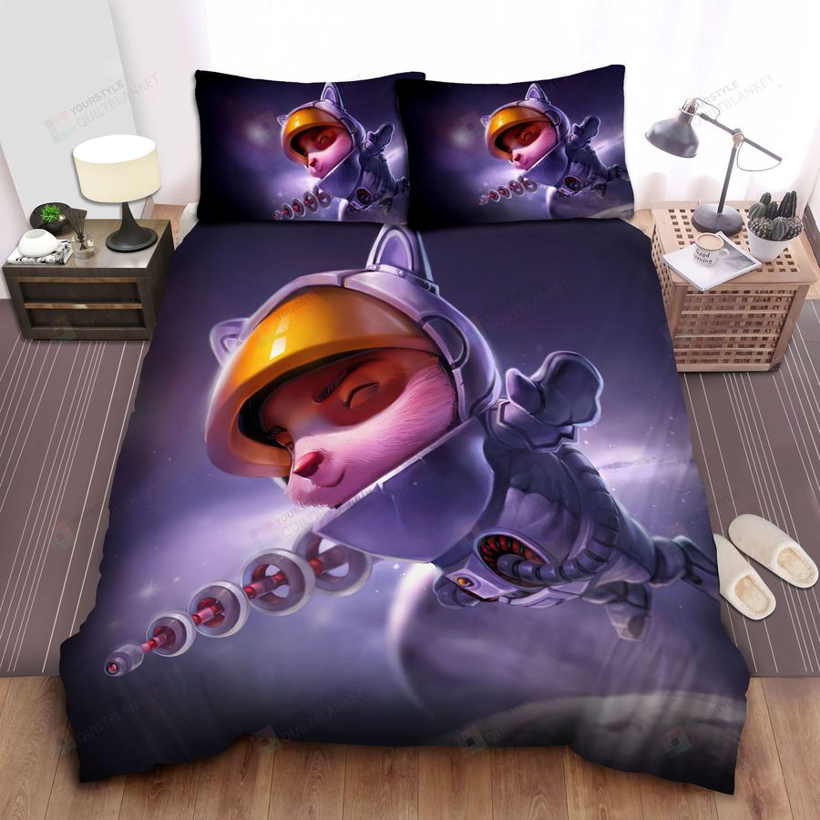 League Of Legends Astronaut Teemo Skin Splash Art Bed Sheets Spread Comforter Duvet Cover Bedding Sets