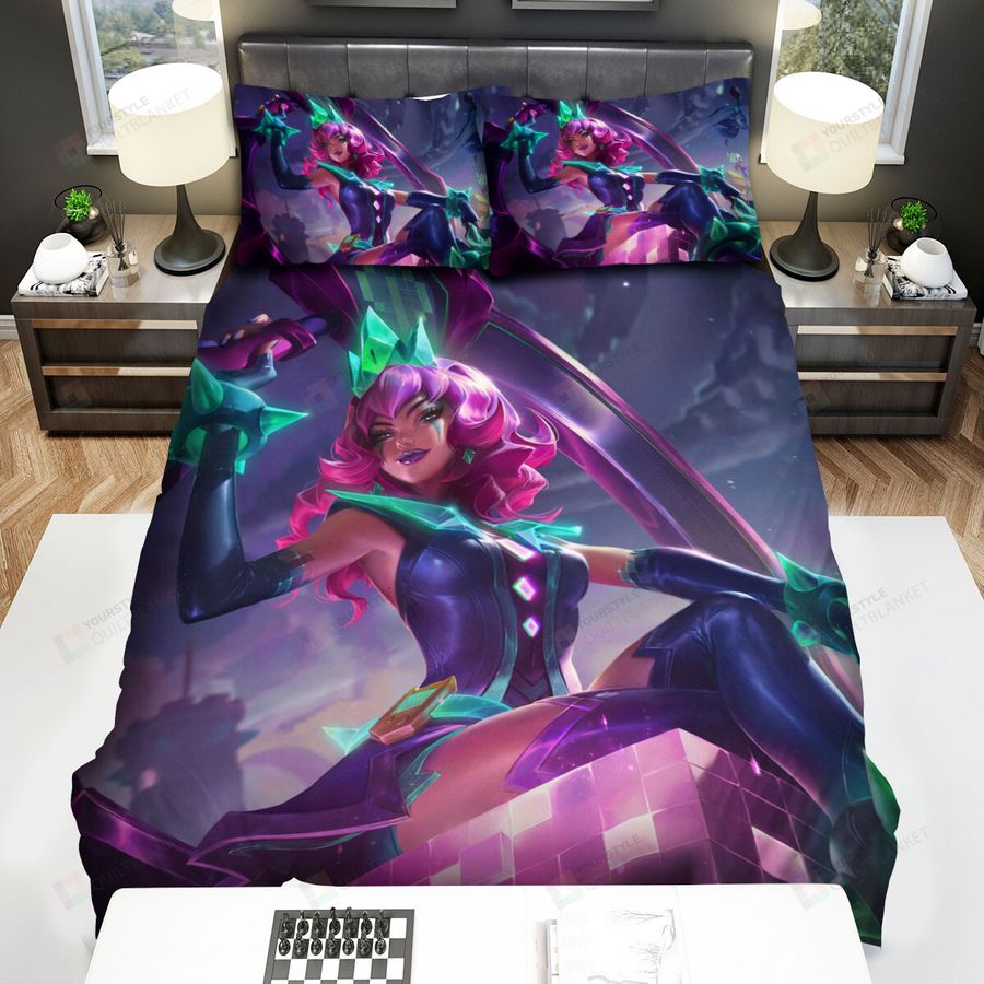 League Of Legends Battle Boss Qiyana Splash Art Bed Sheets Spread Duvet Cover Bedding Sets