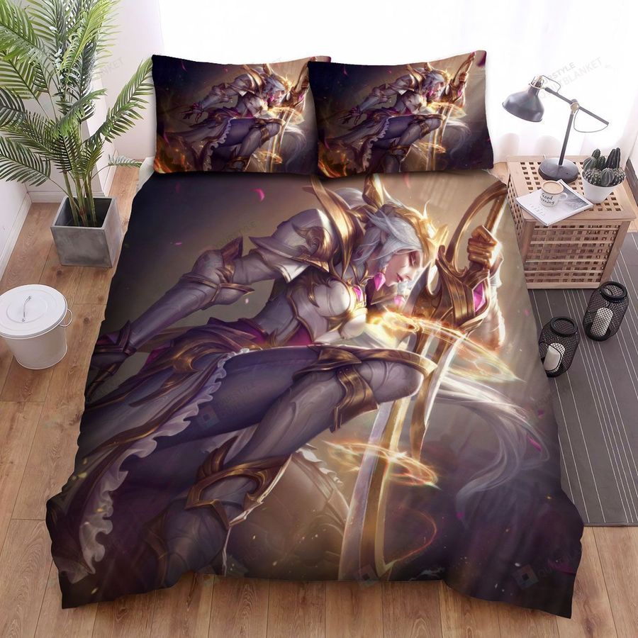League Of Legends Battle Queen Diana Prestige Edition Splash Art Bed Sheets Spread Duvet Cover Bedding Sets