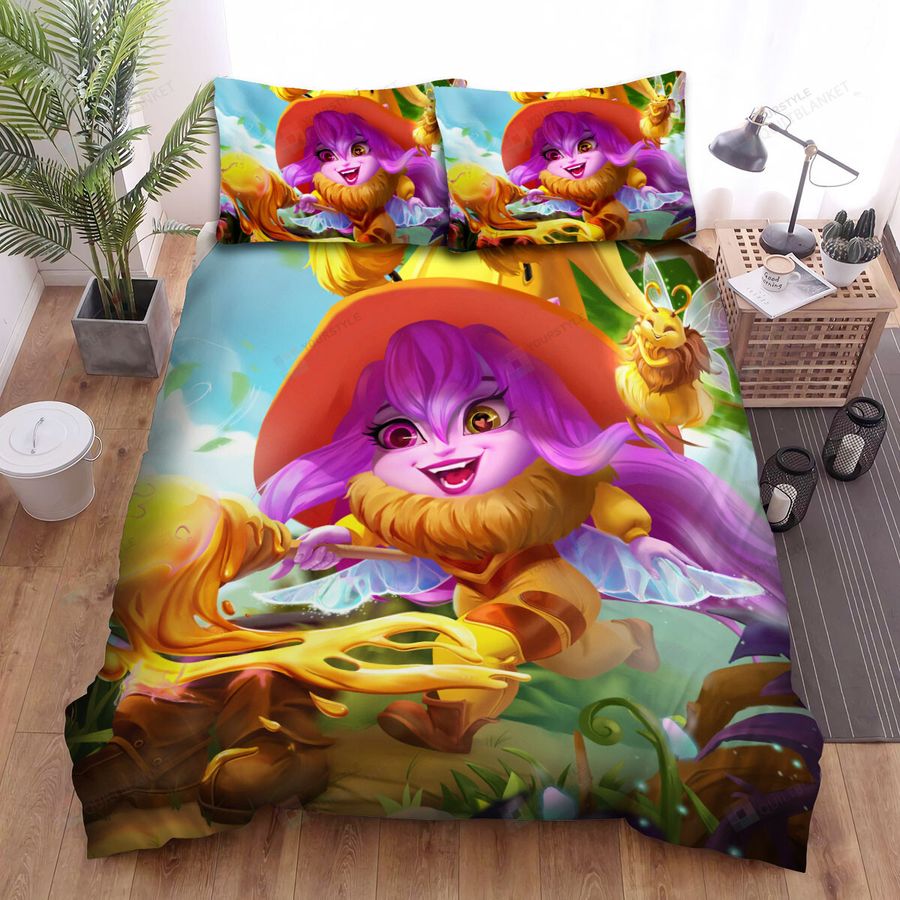 League Of Legends Beelu Splash Concept Art Bed Sheets Spread Duvet Cover Bedding Sets