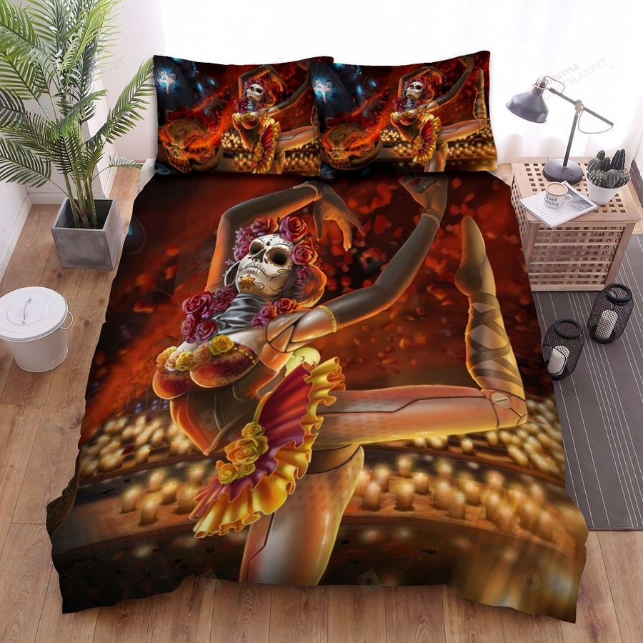 League Of Legends Calavera Orianna Concept Art Bed Sheets Spread Duvet Cover Bedding Sets