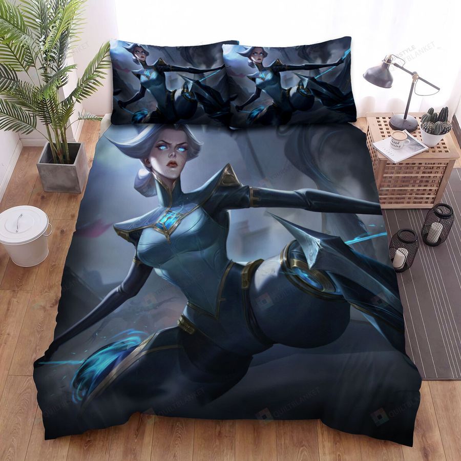 League Of Legends Camille Using Her Hookshot Artwork Bed Sheets Spread Duvet Cover Bedding Sets