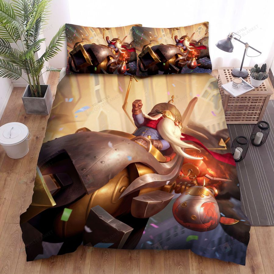 League Of Legends Corki The Daring Bombardier Bed Sheets Spread Duvet Cover Bedding Sets