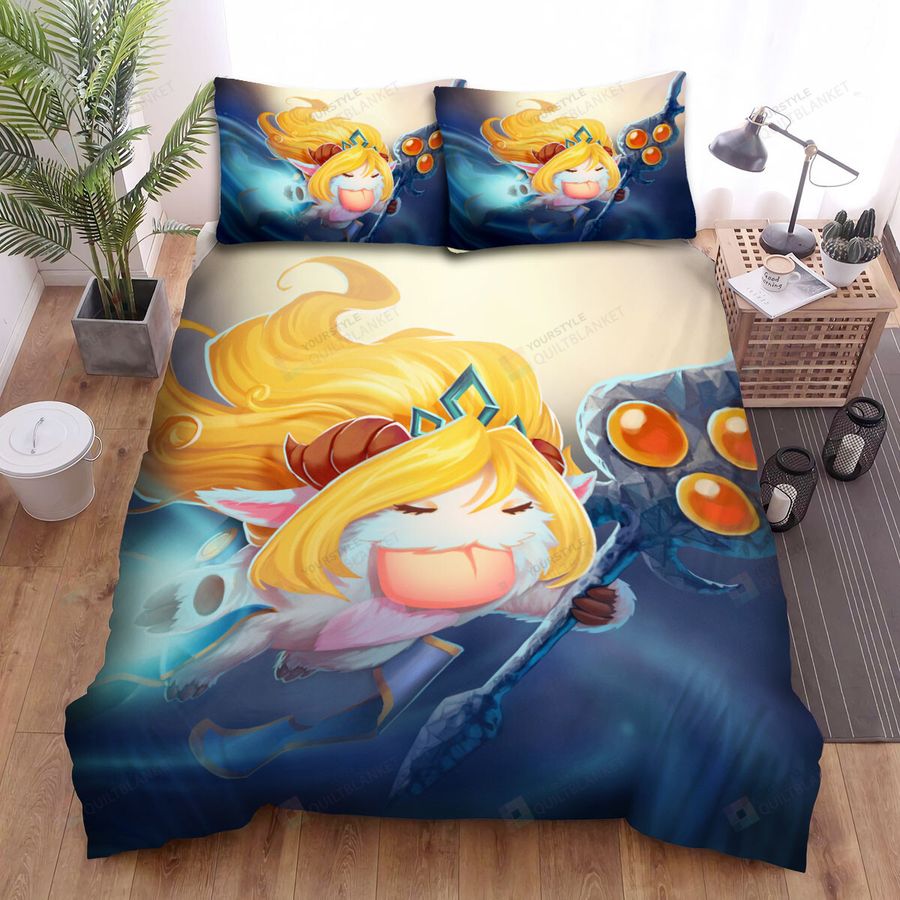 League Of Legends Cute Poro In Janna Costume Bed Sheets Spread Duvet Cover Bedding Sets