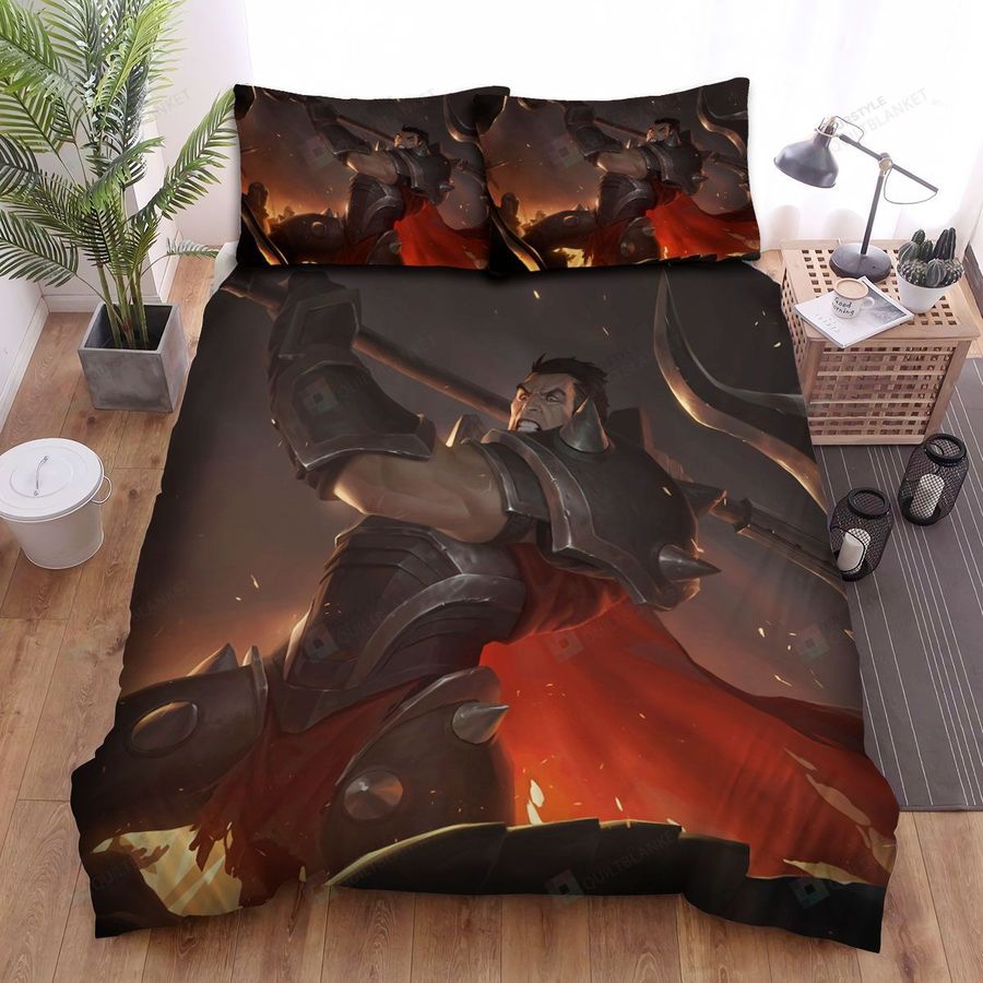 League Of Legends Darius In The Battle With Demacia Art Bed Sheets Spread Duvet Cover Bedding Sets