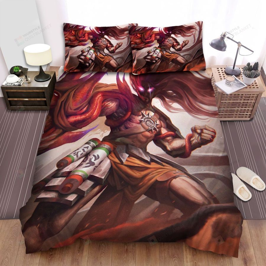 League Of Legends Demonblade Tryndamere Undying Rage Artwork Bed Sheets Spread Duvet Cover Bedding Sets