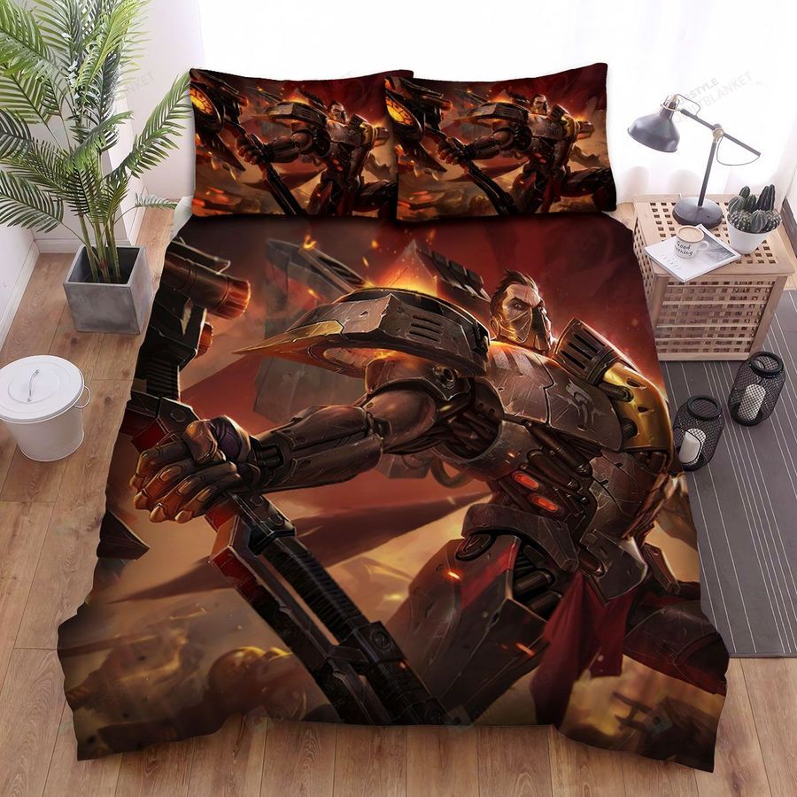 League Of Legends Dreadnova Darius Splash Art Bed Sheets Spread Duvet Cover Bedding Sets