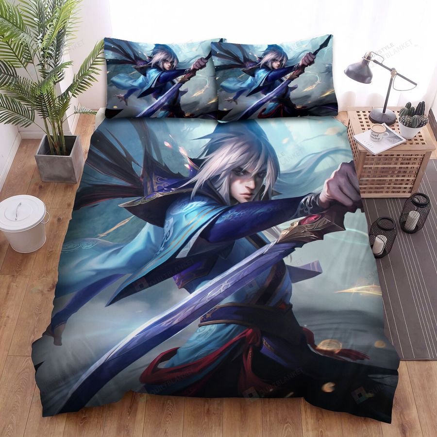 League Of Legends Enduring Sword Talon Splash Art Bed Sheets Spread Duvet Cover Bedding Sets