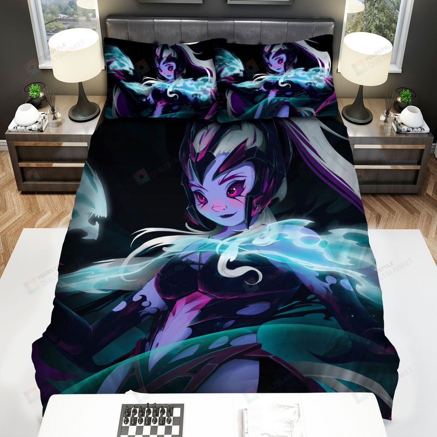 League Of Legends Evelynn Chibi Style Artwork Bed Sheets Spread Duvet Cover Bedding Sets