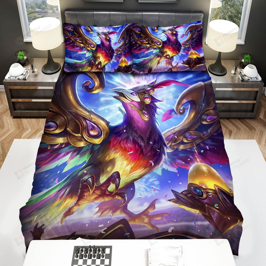 League Of Legends Festival Queen Anivia Splash Art Bed Sheets Spread Duvet Cover Bedding Sets