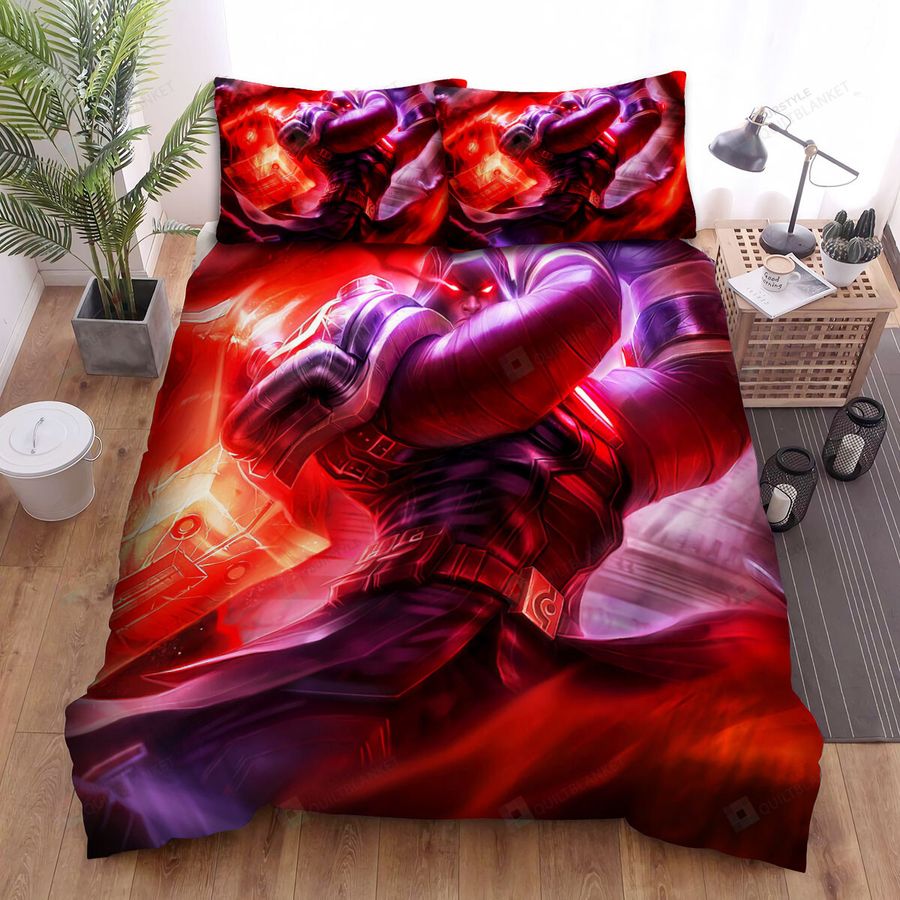 League Of Legends Forsaken Jayce Skin Splash Art Bed Sheets Spread Duvet Cover Bedding Sets