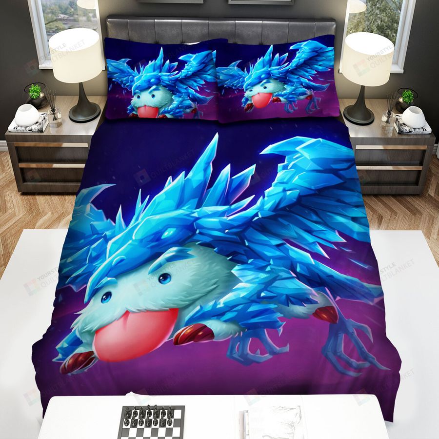 League Of Legends Funny Poro In Anivia Costume Bed Sheets Spread Duvet Cover Bedding Sets