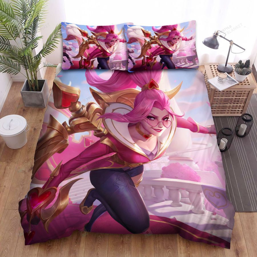 League Of Legends Heartseeker Vayne In Wild Rift Splash Art Bed Sheets Spread Duvet Cover Bedding Sets