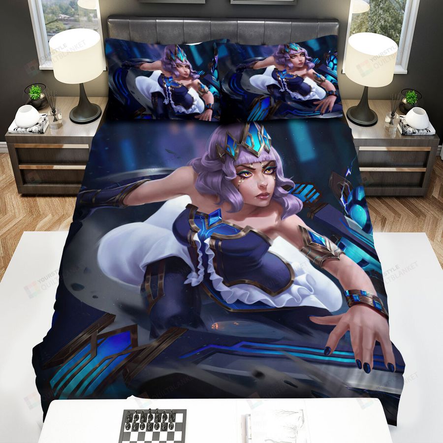 League Of Legends Hextech Qiyana Concept Splash Art Bed Sheets Spread Duvet Cover Bedding Sets
