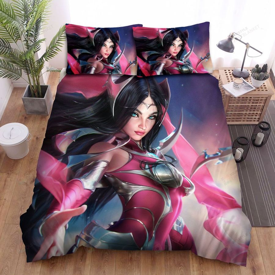  League Of Legends Irelia The Blade Dancer Digital Portrait Artwork Bed Sheets Spread Duvet Cover Bedding Sets 