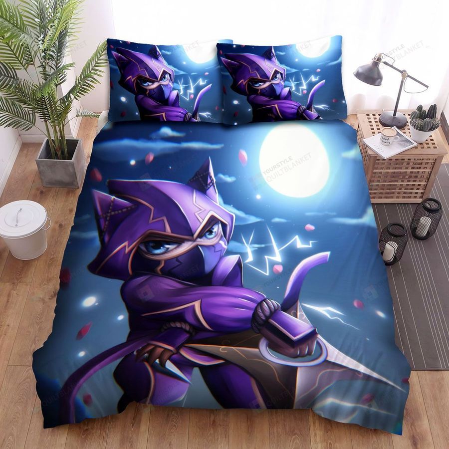 League Of Legends Kennen The Heart Of The Tempest Under The Moonlight Bed Sheets Spread Duvet Cover Bedding Sets