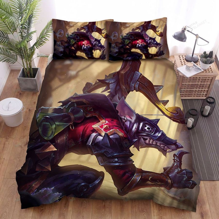 League Of Legends Medieval Twitch Splash Art Bed Sheets Spread Duvet Cover Bedding Sets