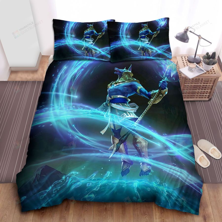 League Of Legends Nasus The Curator Of The Sands Art Bed Sheets Spread Comforter Duvet Cover Bedding Sets