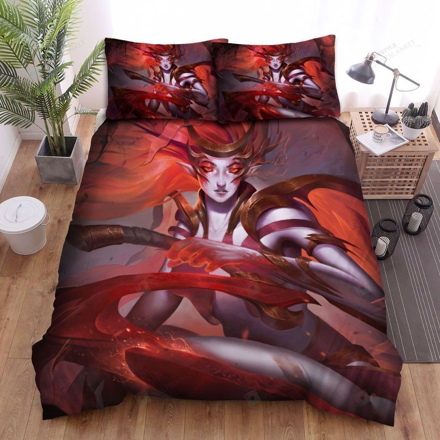 League Of Legends Nightbringer Diana Concept Art Bed Sheets Spread Duvet Cover Bedding Sets