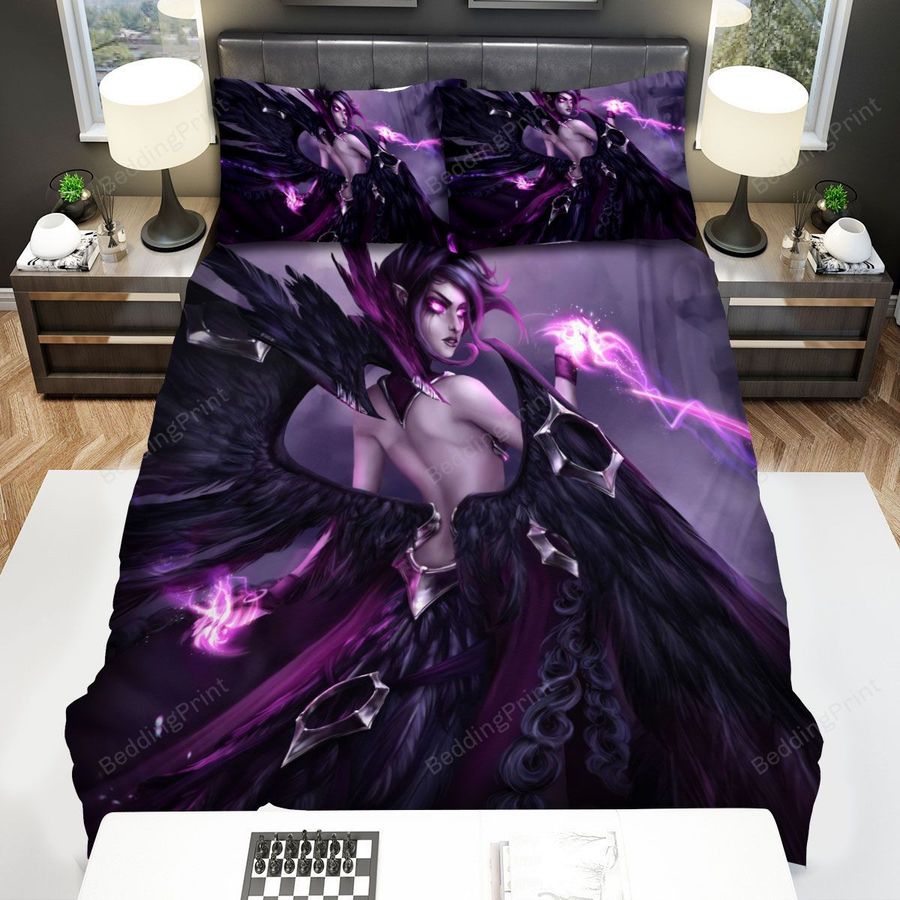 League Of Legends Original Morgana Artwork Bed Sheets Spread Duvet Cover Bedding Sets