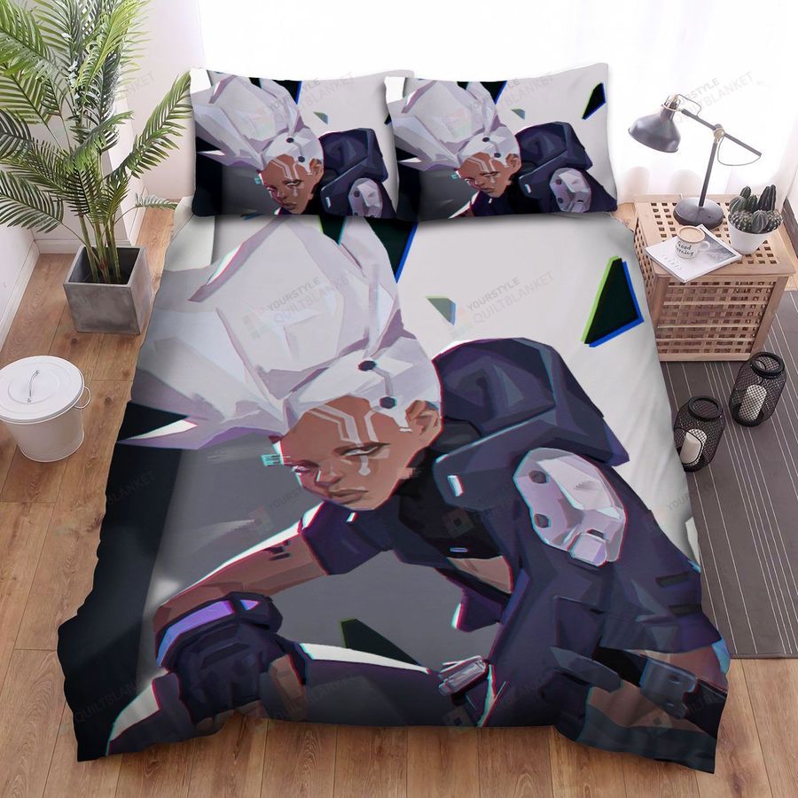 League Of Legends Psyops Ekko Concept Illustration Bed Sheets Spread Duvet Cover Bedding Sets
