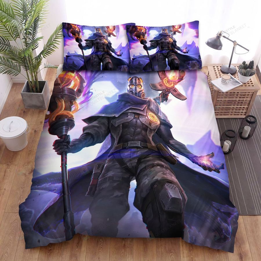 League Of Legends Psyops Viktor Splash Art Bed Sheets Spread Duvet Cover Bedding Set