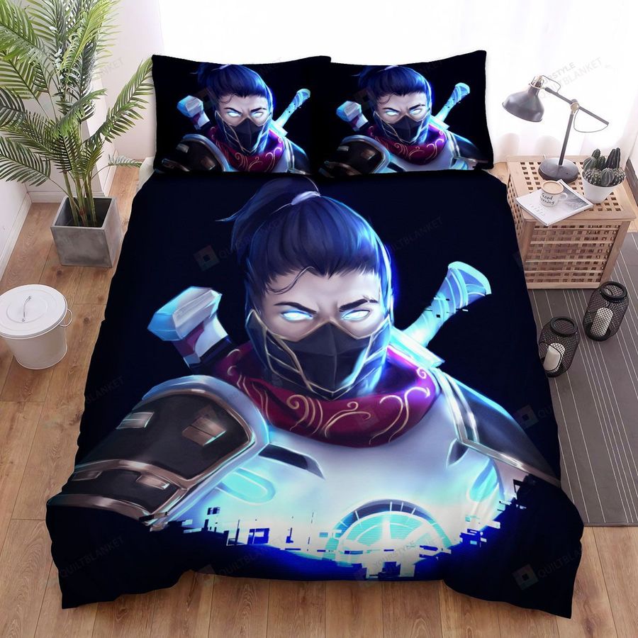 League Of Legends Pulsefire Shen Digital Portrait Illustration Bed Sheets Spread Duvet Cover Bedding Sets