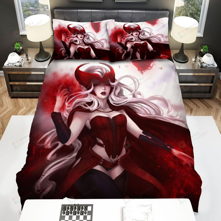 League Of Legends Scarlet Witch Syndra Concept Art Bed Sheets Spread Duvet Cover Bedding Sets
