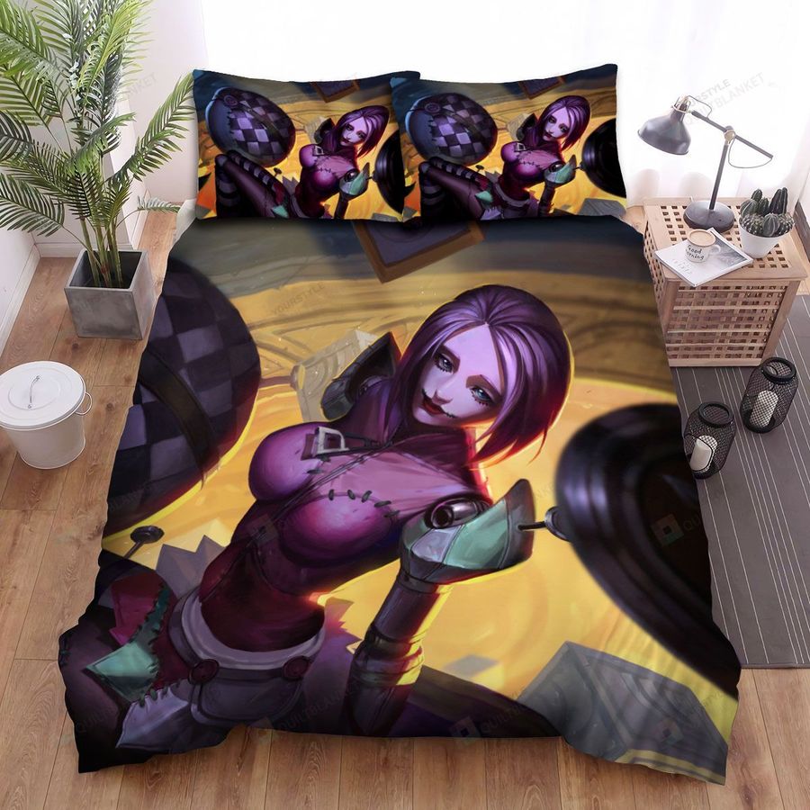League Of Legends Sewn Chaos Orianna Artwork Bed Sheets Spread Duvet Cover Bedding Sets
