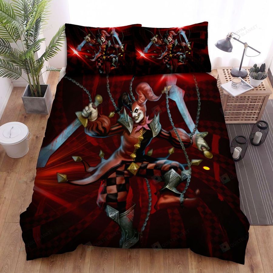 League Of Legends Shaco The Demon Jester Digital Art Bed Sheets Spread Duvet Cover Bedding Sets