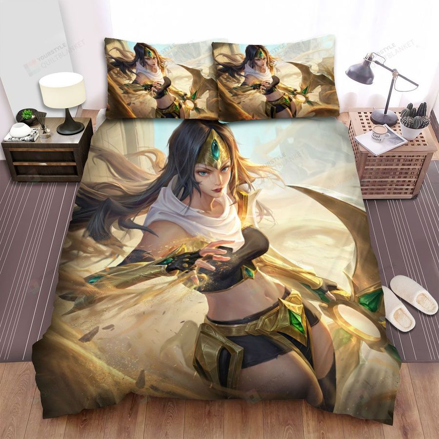 League Of Legends Sivir At Shurima Digital Artwork Bed Sheets Spread Duvet Cover Bedding Sets