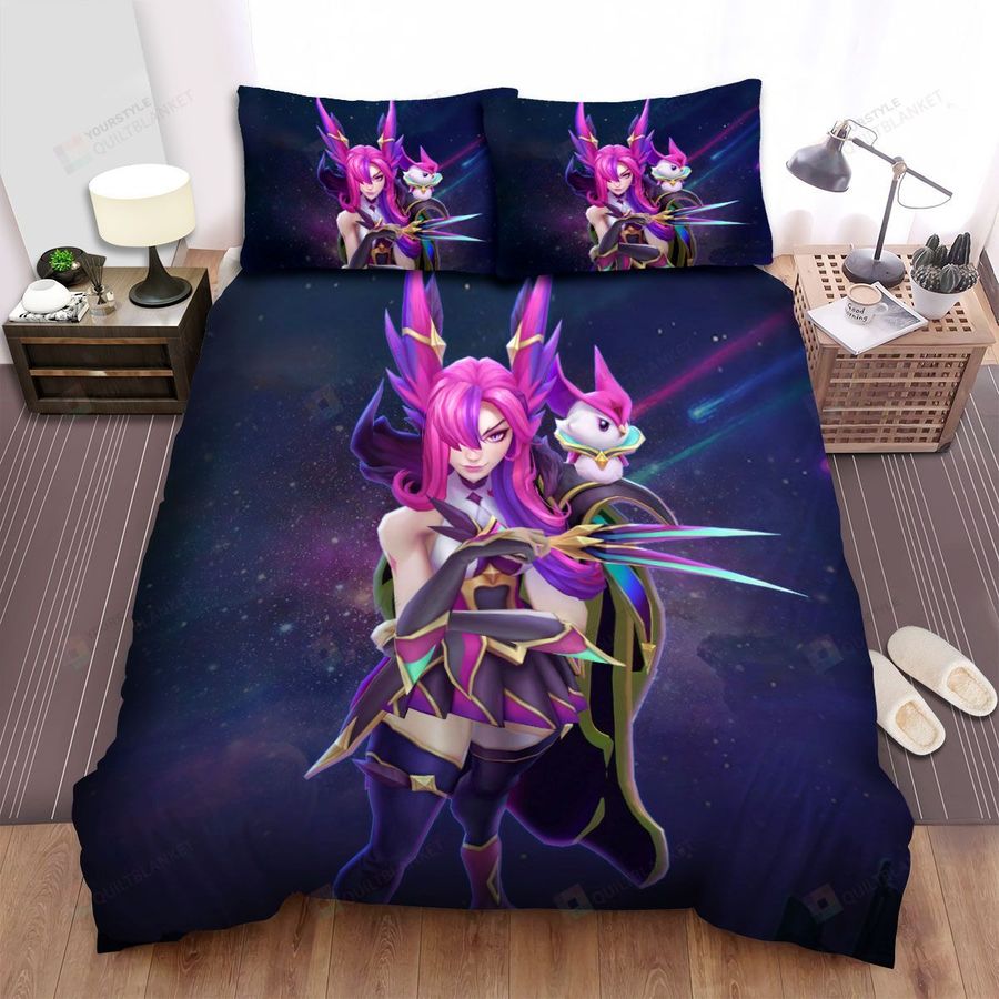 League Of Legends Star Guardian Xayah 3d Illustration Bed Sheets Spread Duvet Cover Bedding Sets