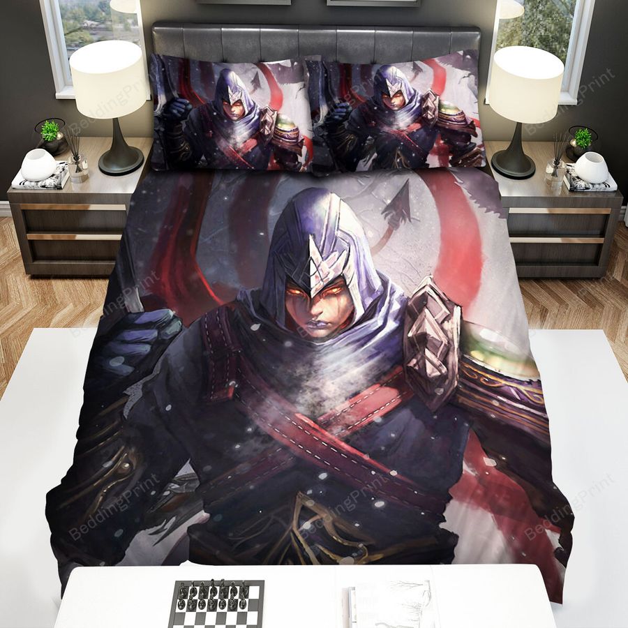 League Of Legends Talon The Blade's Shadow In The Snow Artwork Bed Sheets Spread Duvet Cover Bedding Sets