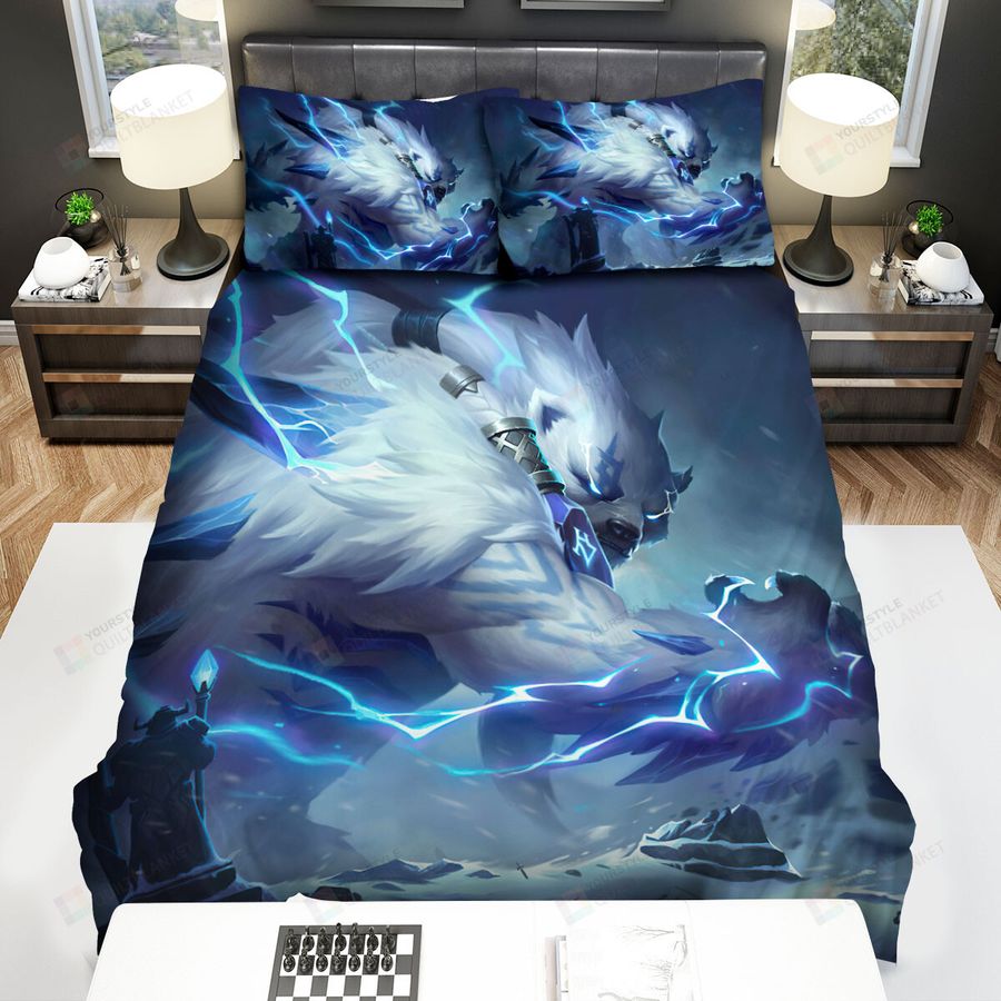 League Of Legends Volibear Thundering Smash Artwork Bed Sheets Spread Duvet Cover Bedding Sets