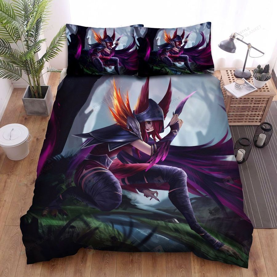 League Of Legends Xayah The Rebel Bed Sheets Spread Duvet Cover Bedding Sets