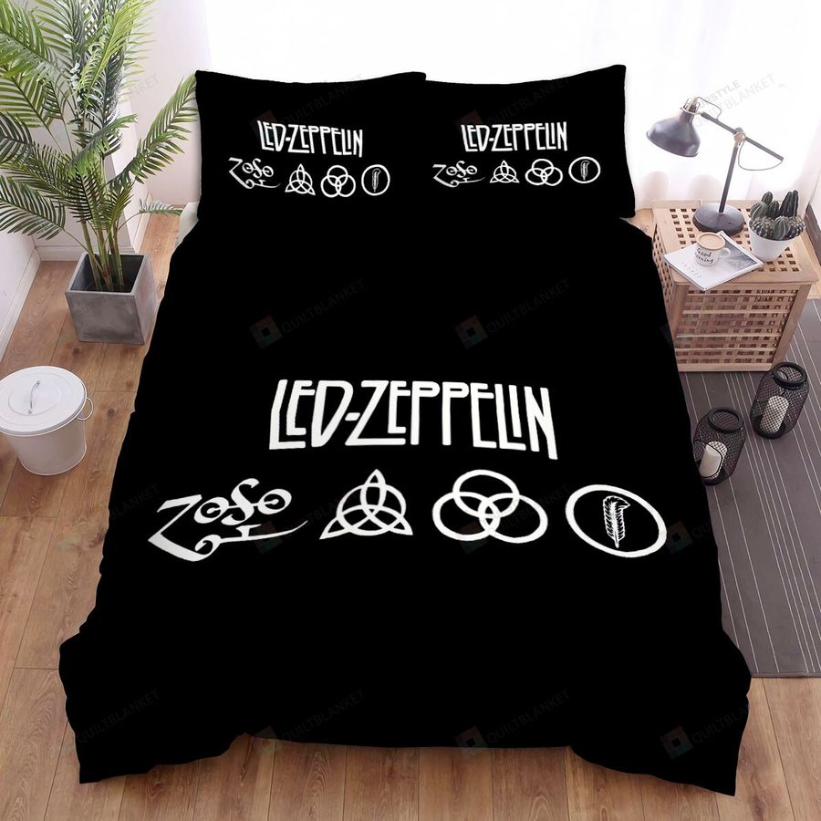 Led Zeppelin Icon Bed Sheets Spread Comforter Duvet Cover Bedding Sets
