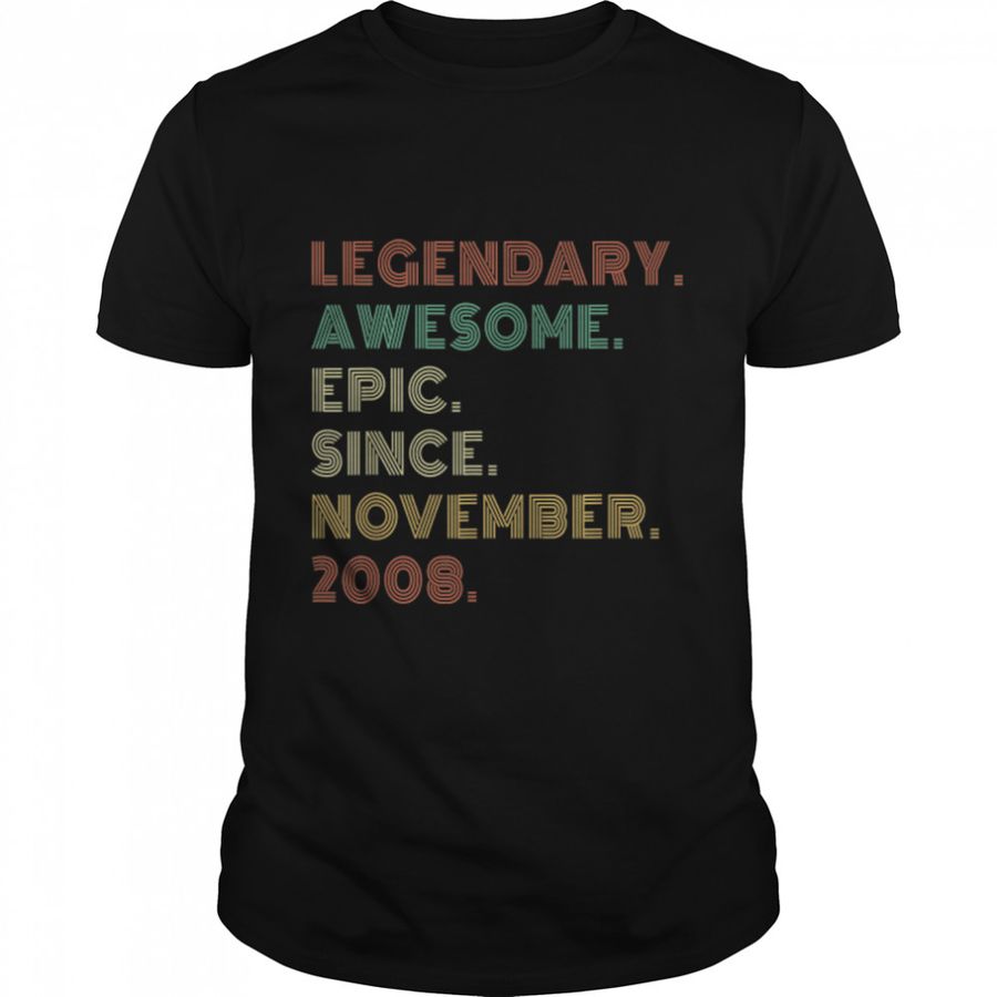 Legend Since November 2008 13th Birthday 13 Official Teenage T-Shirt B09JT2XRKL