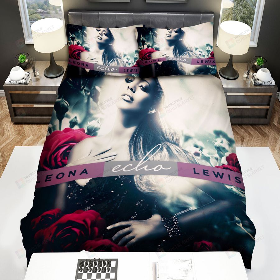 Leona Lewis The Girl With Red Rose Cooling Bed Sheets Spread Comforter Duvet Cover Bedding Sets