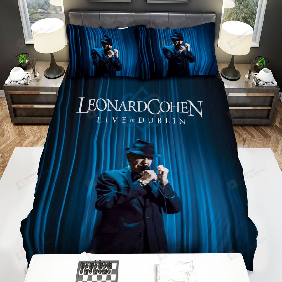 Leonard Cohen Blue Bed Sheets Spread Comforter Duvet Cover Bedding Sets
