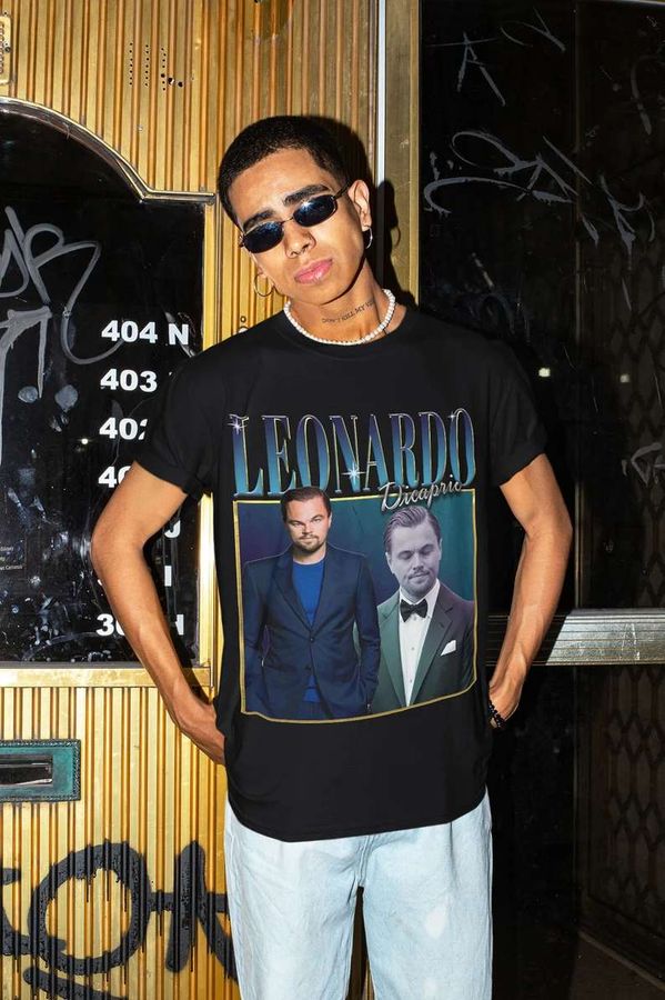 Leonardo Dicaprio Black T Shirt Film Actor
