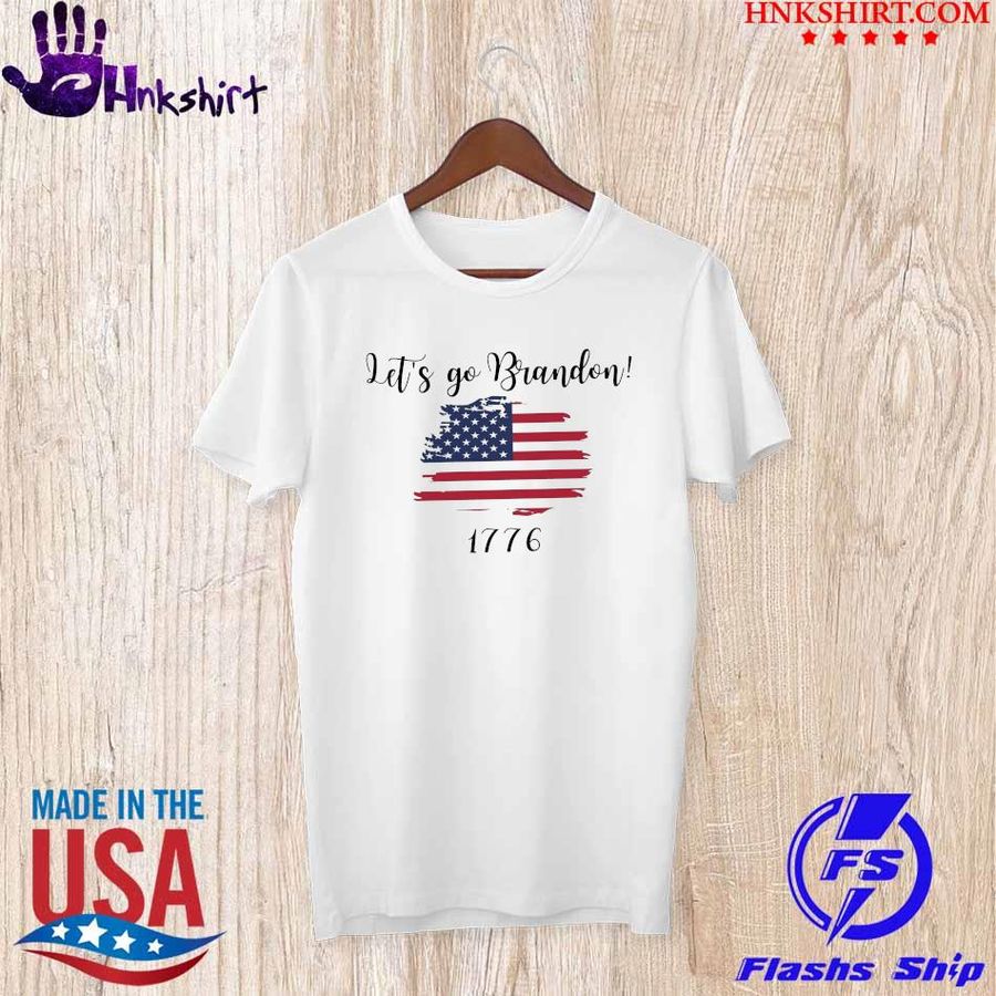 Let's go Brandon 1776 Anti Biden American flag shirt