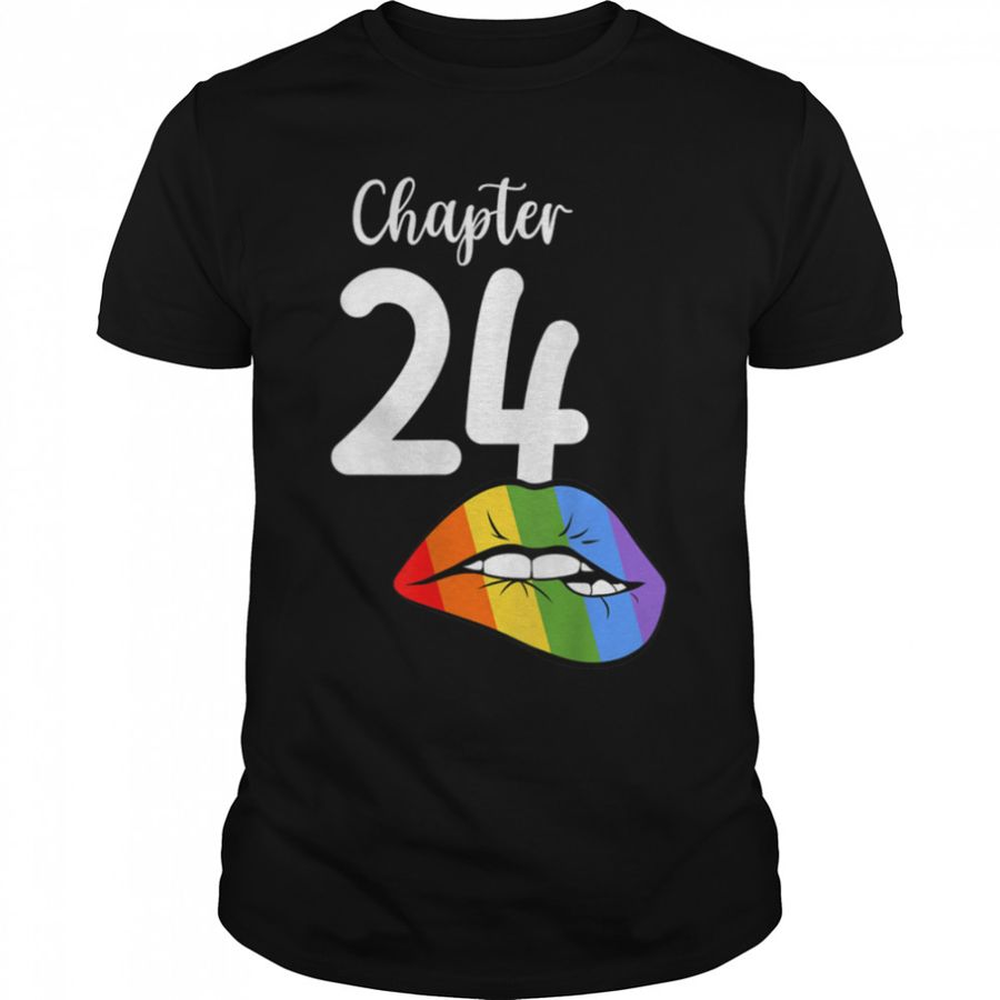 LGBT sexy lips rainbow chapter 24 Birthday celebration T-Shirt B09JZW55BQ