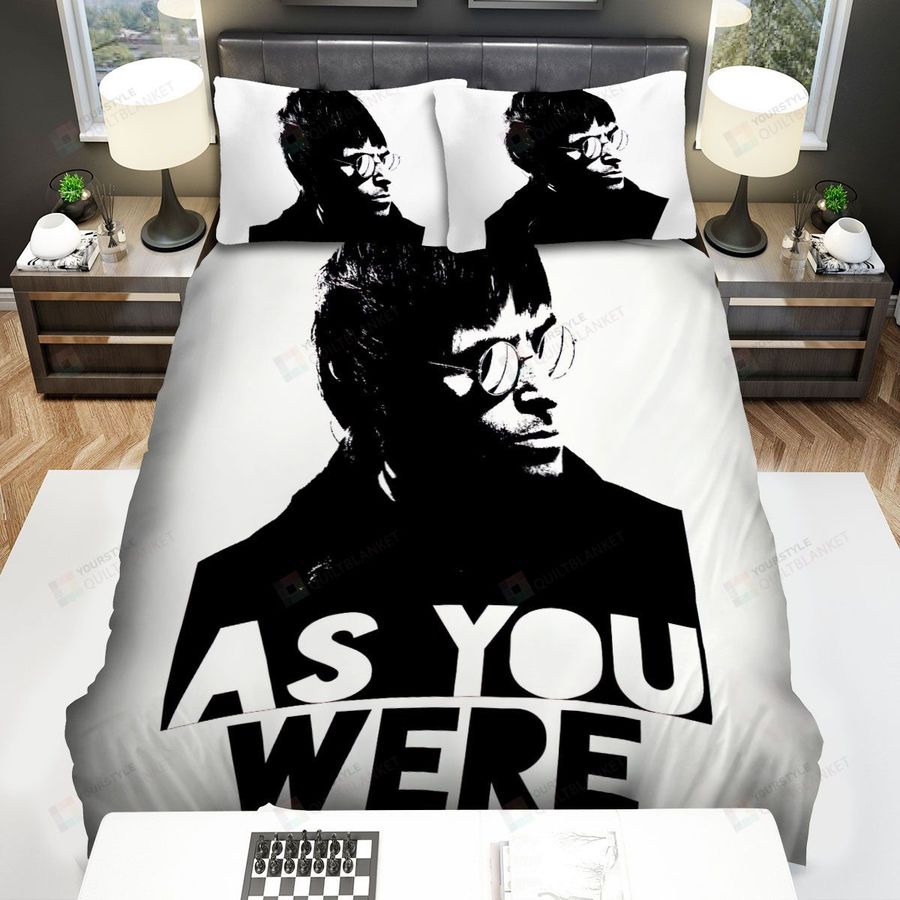 Liam Gallagher Black And White Art Bed Sheets Spread Comforter Duvet Cover Bedding Sets