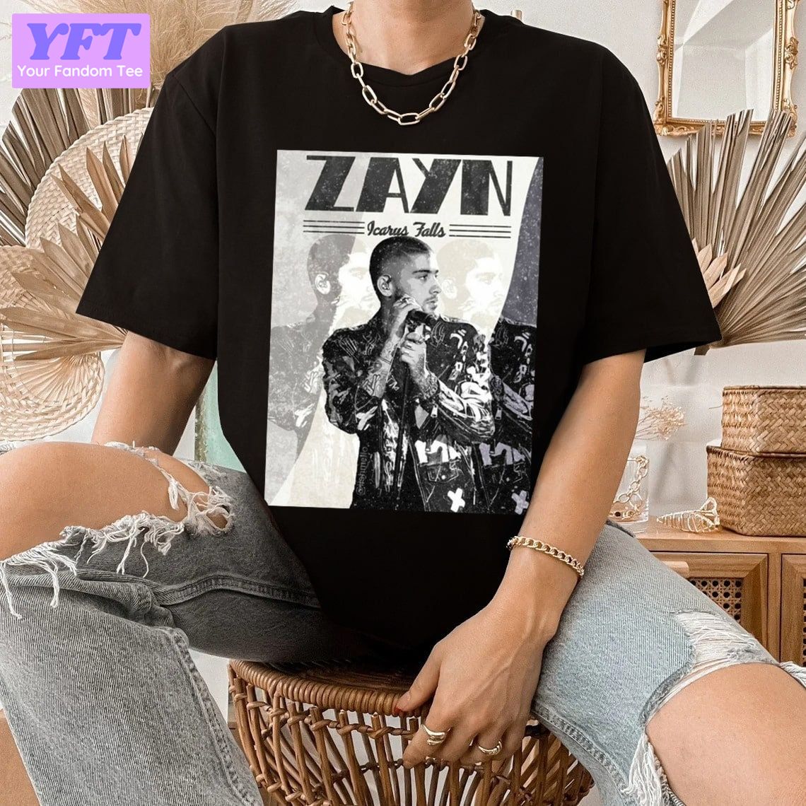 Liam Payne Merch Zayn Black And White Art Unisex T Shirt